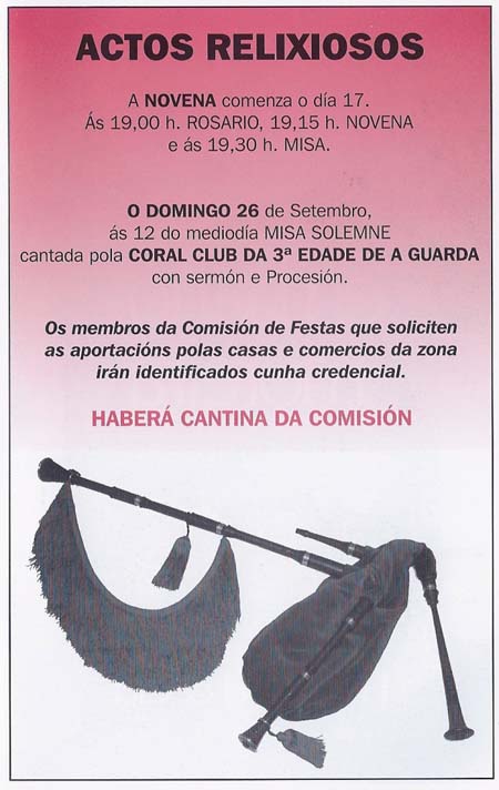 FESTAS DAS MERCEDES - ACTOS RELIXIOSOS