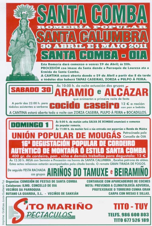 FESTA SANTA COMBA OIA 2011