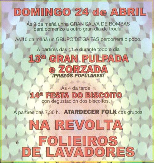 PROGRAMACION - FESTAS DA PASCUA DE BUXAN 2011 A GUARDA DOMINGO 24 ABRIL