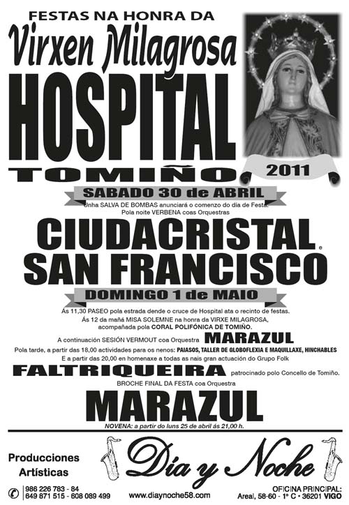 FESTAS VIRXE MILAGROSA HOSPITAL-TOMIÑO 30-1 MAIO 2011