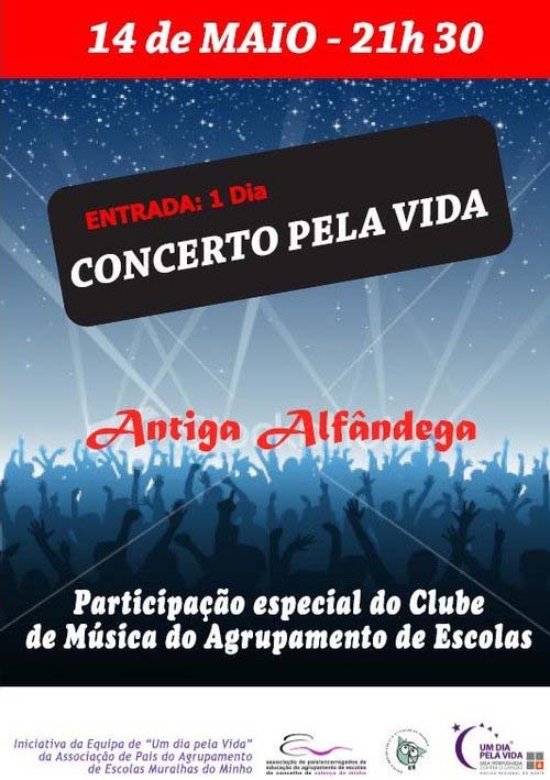 CONCERTO PELA VIDA O 14 DE MAIO EN VALENCA DO MINHO