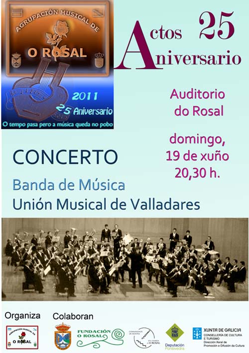 CARTEL AGRUP MUS O ROSAL CONCERTO 19 XUÑO 2011