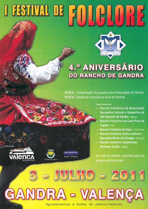 I FESTIVAL DE FOLCLORE RANCHO DE GANDRA VALENCA 3 XULLO 2011