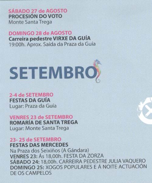 AXENDA DE VERAN 2011 A GUARDA