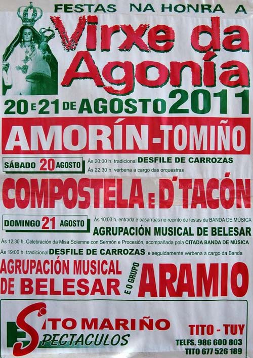 FESTAS VIRXE DA AGONIA AMORIN 20 AGOSTO 2011