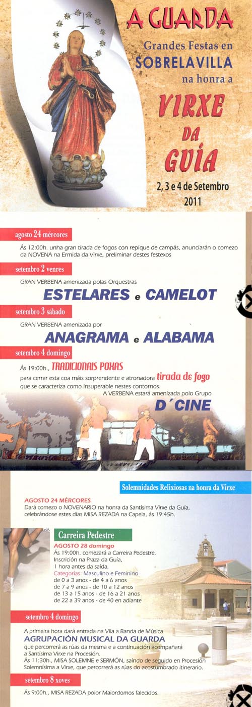 Grandes Festas en Sobrelavilla na honra da Virxe da Guía en A Guarda