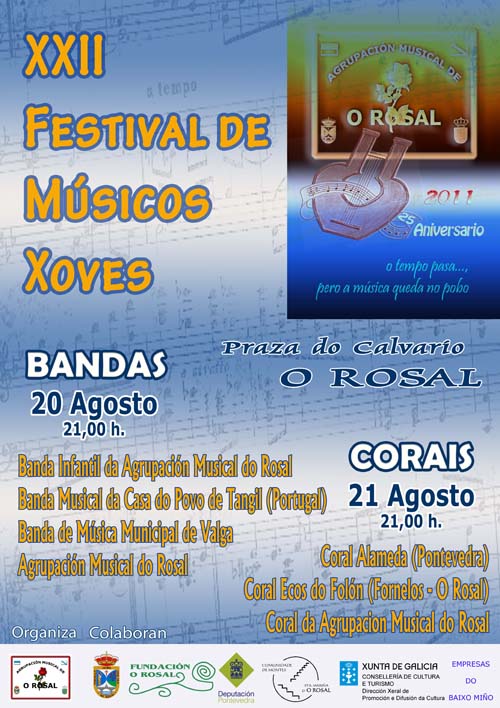 CARTEL FESTIVAL MUSICOS XOVES O ROSAL 2011
