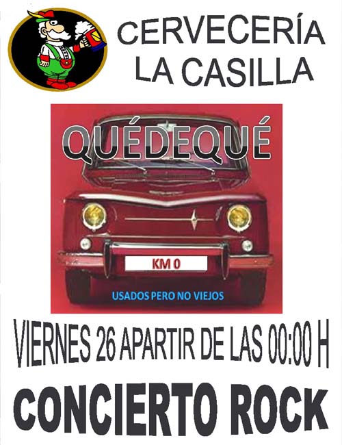 CONCIERTO QUEDEQUE CERVECERIA LA CASILLA 26 AGOSTO 2011