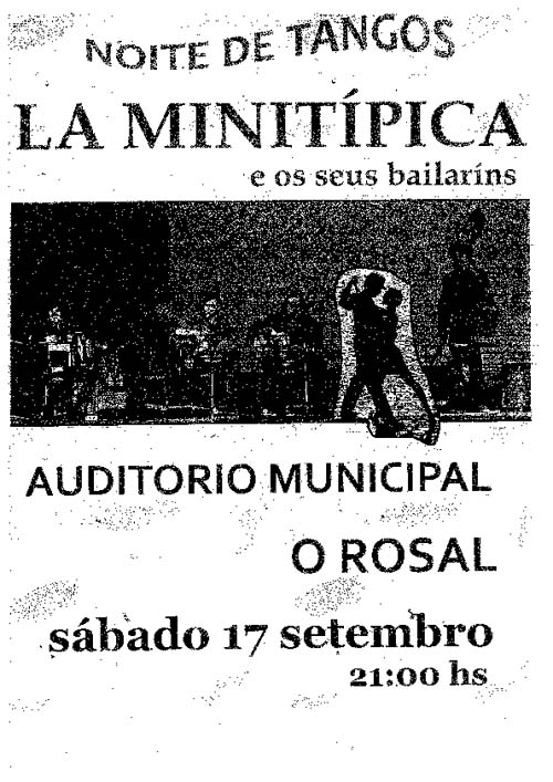 Sábado 17 de Septembro de 2011 ás 21:00h no Auditorio Municipal de O Rosal