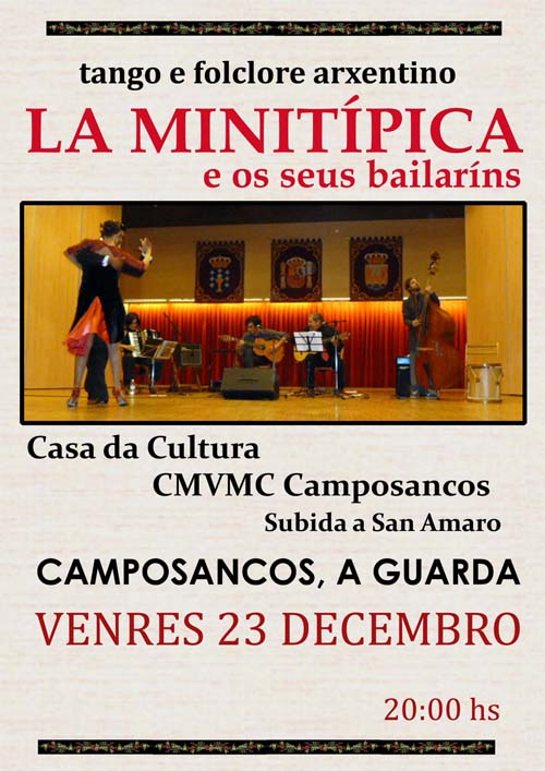 O Venres 23 de Decembro en Camposancos A Guarda ás 20:00h