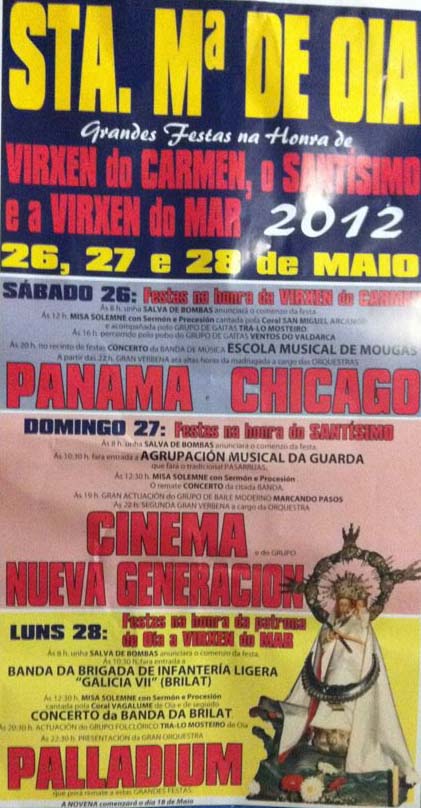 Do 27 ó 28 de Maio en Sta. María de Oia