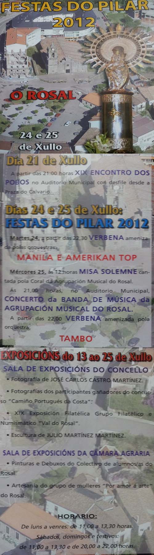 Programación de actos e festexos