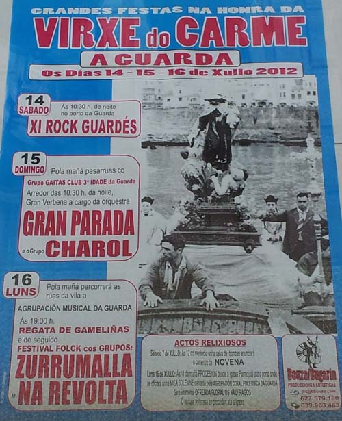 Os días 14, 15 e 16 de Xullo de 2012 en A Guarda