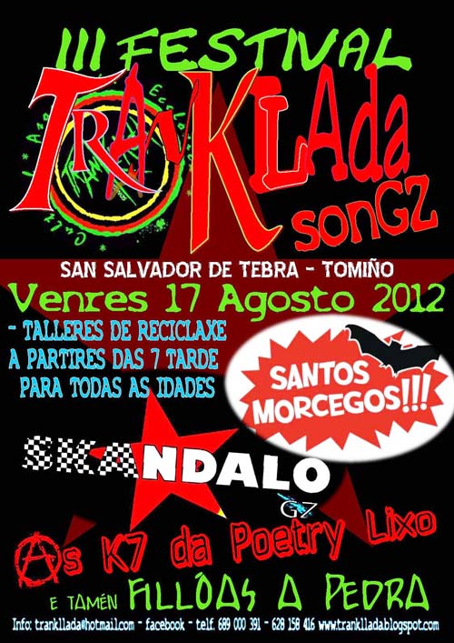 Actuacións de Santos Morcegos e SkandaloGZ e os K7 da Poetry Lixo