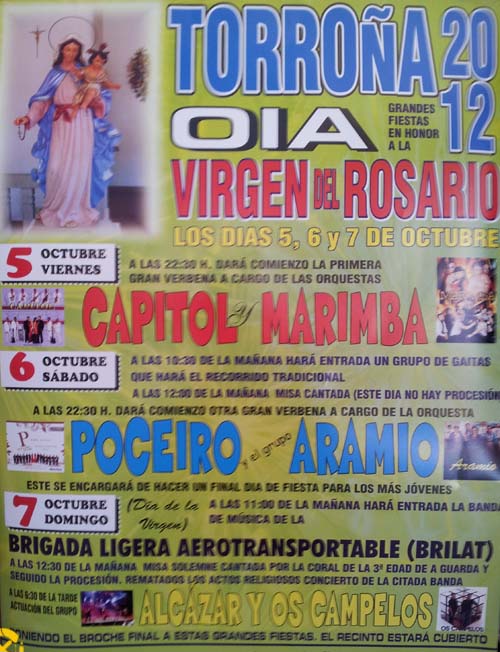 En Torroña - Oia, programación de las fiestas