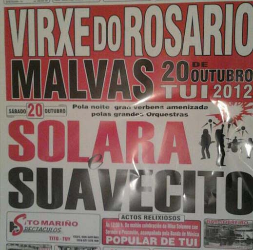 Pola noite gran verbena amenizada polas grandes orquestras Solara e Suavecito