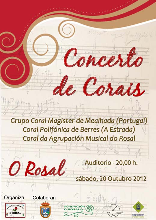 Ás 20:00h da tarde no Auditorio Municipal do Rosal