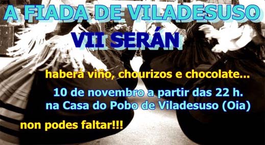 Sábado 10 de Novembro de 2012 ás 22:00h na Casa do Pobo de Viladesuso