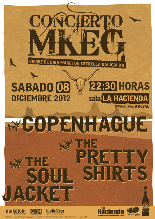 Actuarán: The Pretty Shirts (A Guarda) , Copenhague (A Guarda) y The Soul Jacket (Vigo)