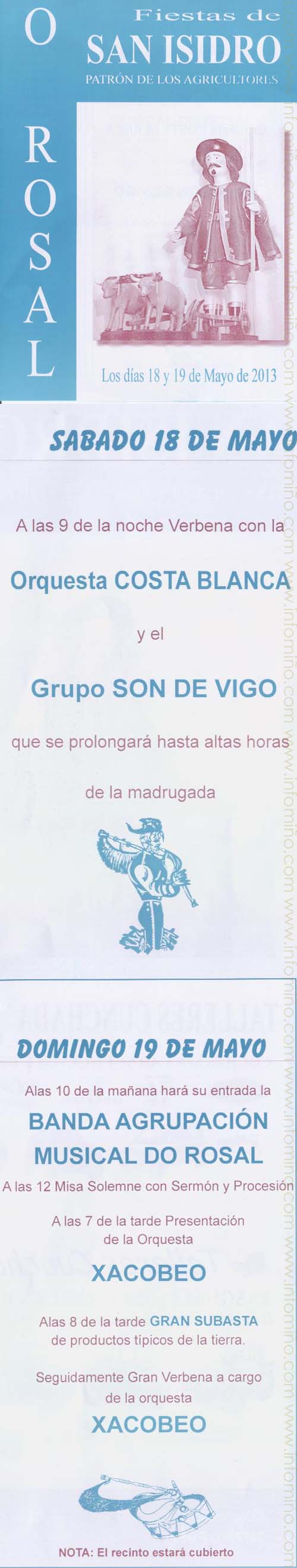 Fiestas de San Isidro el 18 y 19 de Mayo de 2013 en O Rosal