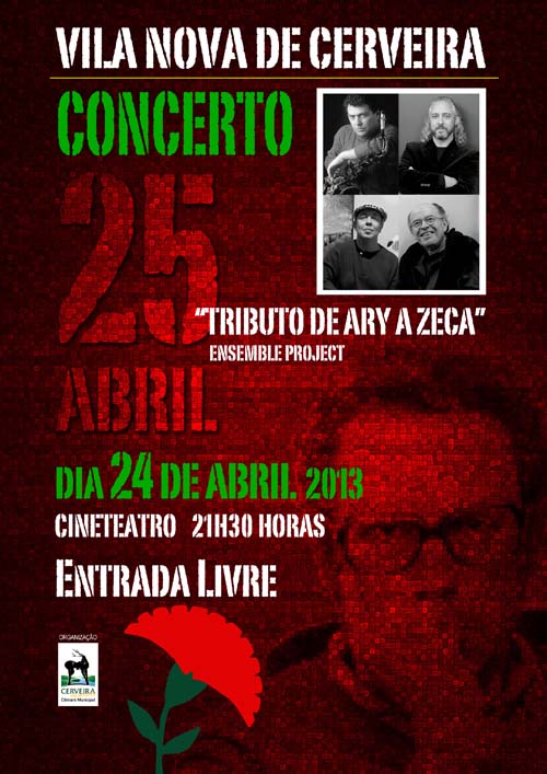 Os Ensemble Project v&atilde;o atuar em Vila Nova de Cerveira no pr&oacute;ximo dia 24 de Abril, com um concerto de homenagem aos grandes autores e compositores de Abril: Zeca Afonso e Ary dos Santos. 