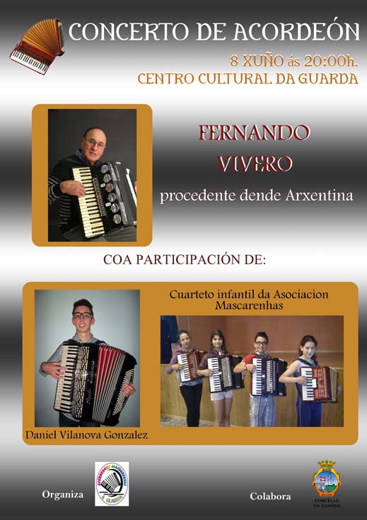 O evento estará acompañado das actuacións dos novos talento Daniel Vilanova e o Cuarteto Infantil do Grupo Mascarenhas. 