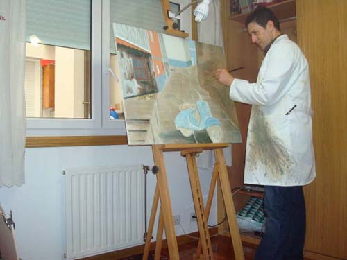 PABLO CADILLA EN SU TALLER