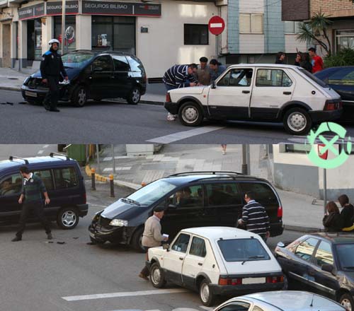 Dos vehiculos se vieron involucrados en un accidente sobre las 20:15 de la tarde