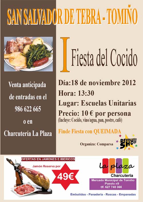 Celebrarase o próximo día 18 de novembro de 2012 nas escolas unitarias de san salvador de tebra - Tomiño.