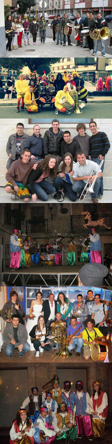 A charanga Os Zanfonos naceu con intención de encher de música ás rúas guardesas no Nadal do 2009