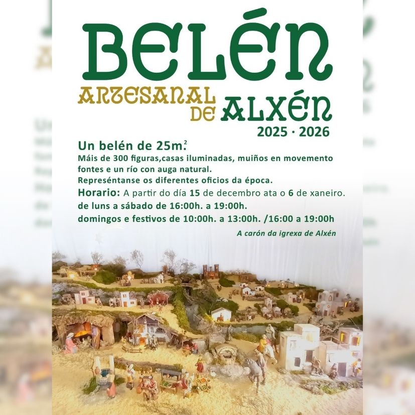 El Belén artesanal de Alxén abre sus puertas en Salvaterra de Miño con más de 300 figuras