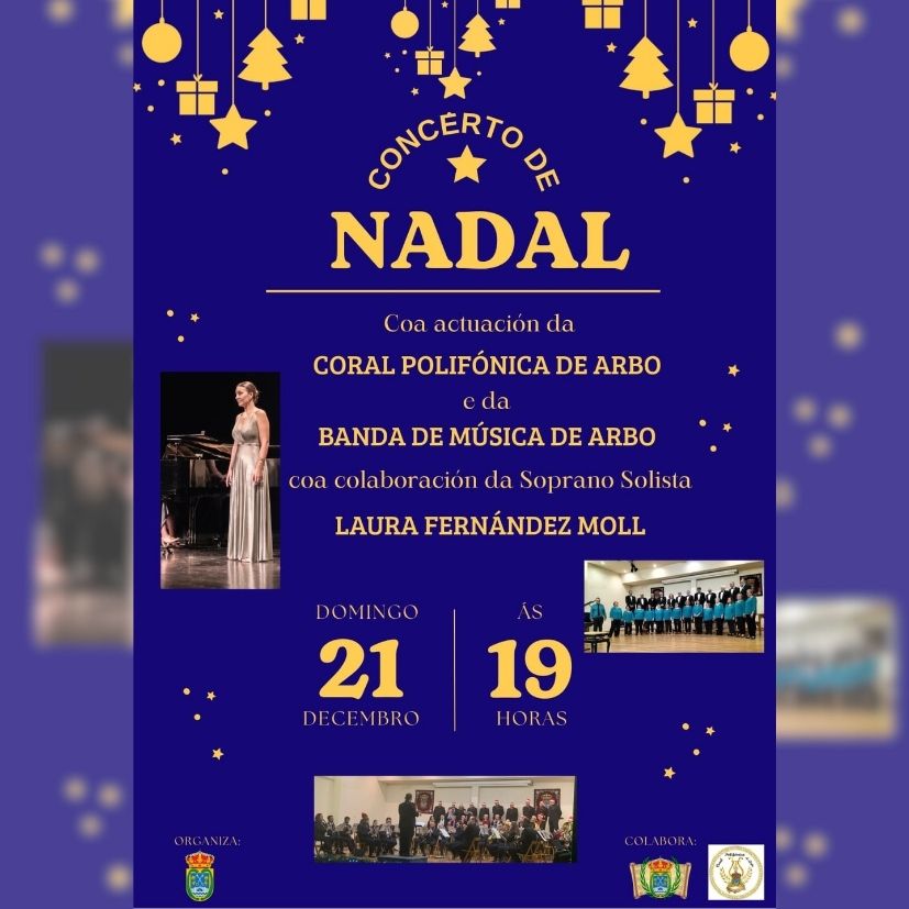 El Gran Concierto de Navidad de Arbo reunir� a la Banda de M�sica, la Coral Polif�nica y a la soprano Laura Fern�ndez Moll