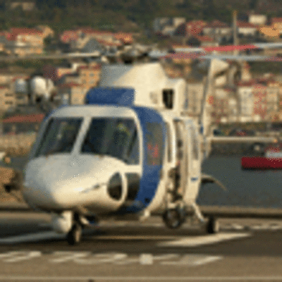 O HELICOPTERO PESCA 1 DA XUNTA DE GALICIA ATERROU ONTE POR PRIMEIRA VEZ NO HELIPORTO DE A GUARDA NUN SIMULACRO