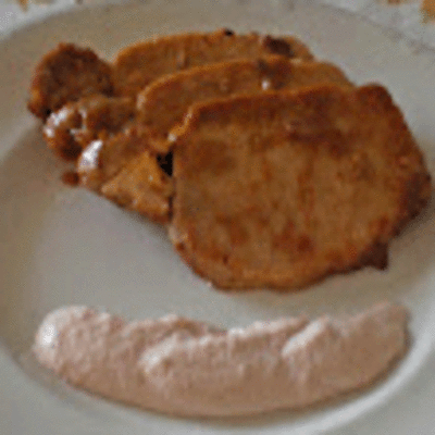 LOMO DE CERDO CON CREMA DE MANZANA