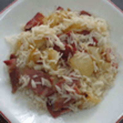 RECETA: ENSALADA TIBIA DE ARROZ, JAMON Y PERA