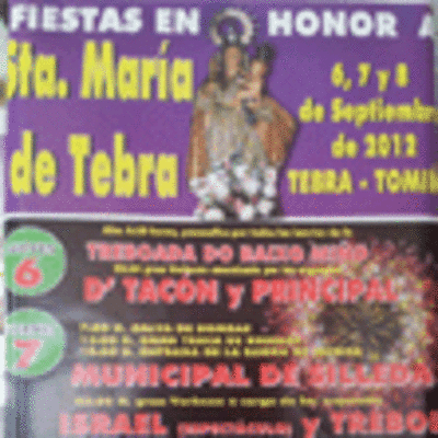 FIESTAS EN HONOR A STA. MARA DE TEBRA DO 6  8 DE SETEMBRO EN TOMIO