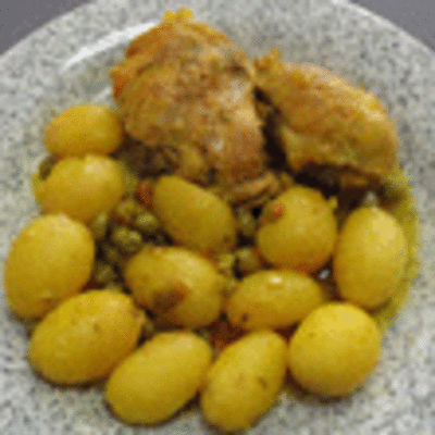 RECETA: POLLO GUISADO CON PATATAS NUEVAS