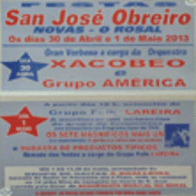 FESTAS SAN JOS OBREIRO EN NOVS-O ROSAL O 30 DE ABRIL E 1 DE MAIO