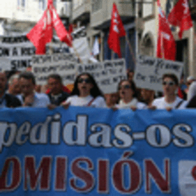 ESPECIAL - MANIFESTACIN NA GUARDA CONTRA OS DESPIDOS NO SAN XEROME