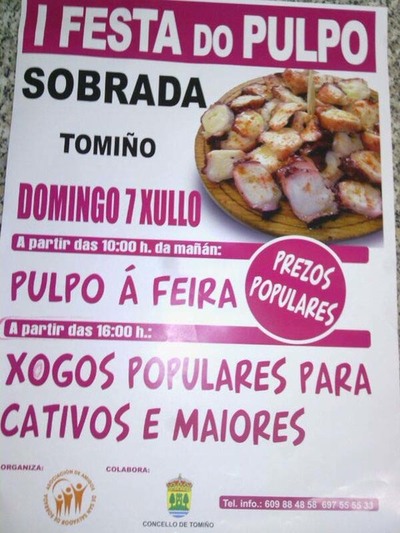 I FESTA DO PULPO O PRXIMO DOMINGO 7 DE XULLO EN SOBRADA - TOMIO