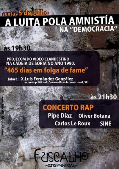 HOXE VENRES PROJEOM, COLOQUIO MAIS CONCERTO DE RAP NO FUSCALHO