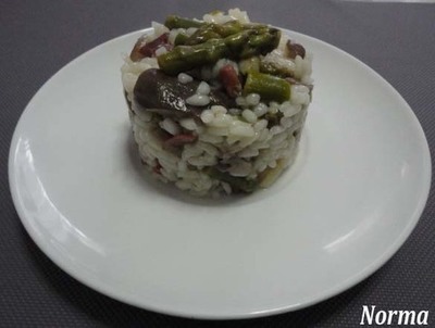 RECETA: RISOTTO CON SETAS Y ESPARRAGOS TRIGUEROS