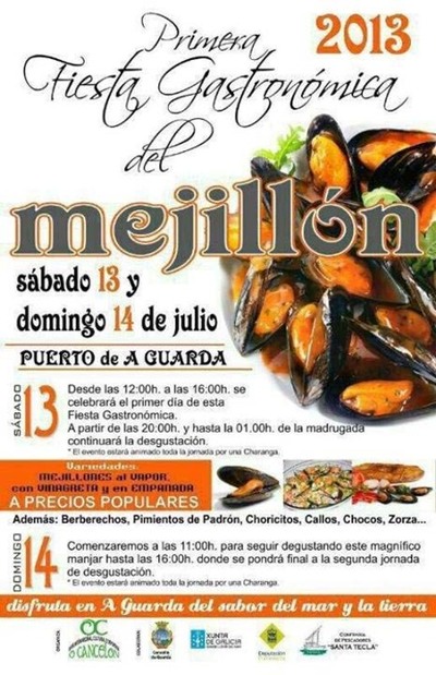 I FIESTA GASTRONMICA DEL MEJILLN EL 13 Y 14 DE JULIO EN EL PUERTO DE A GUARDA