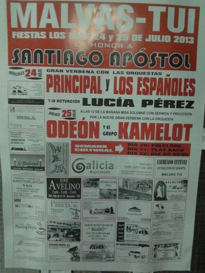 PROGRAMA FESTAS SANTIAGO APOSTOL 24-25 JULIO 2013 EN MALVAS-TUI