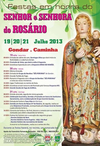 GRANDES FESTAS EM GONDAR - CAMINHA, EM HONRA DO SENHOR E SENHORA DO ROSRIO