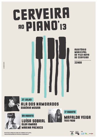 ALA DOS NAMORADOS E EUGNIA MOURA NO PRIMEIRO CONCERTO DO -CERVEIRA AO PIANO- 2013, SBADO, NO AUDITRIO MUNICIPAL