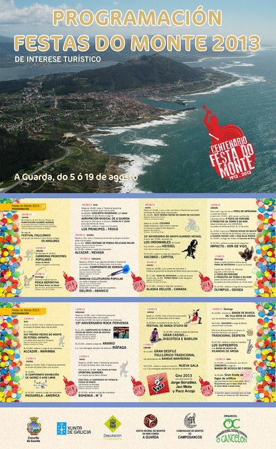 PROGRAMACIN CENTENARIO FESTAS DO MONTE 2013 DO 5  19 DE AGOSTO NA GUARDA