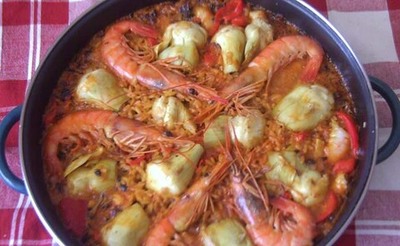 RECETA: ARROZ CON LANGOSTINNOS Y ALCACHOFAS