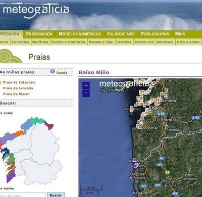 METEOGALICIA INCORPORA  SA WEB UN SERVIZO DE PREDICIN METEOROLXICA PARTICULARIZADO PARA PRETO DE 700 PRAIAS DO NOSO LITORAL