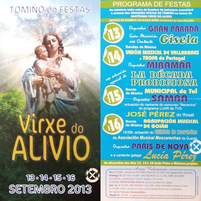 TOMIO ACOLLE AS FESTAS NA HONRA DA VIRXE DO ALIVIO DO 13  16 DE SETEMBRO DE 2013